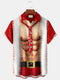 Men's Christmas Funny Graphic Short Sleeve Hawaiian Shirt