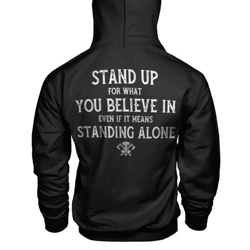Men's Stand Up Printed Gym Hoodie