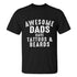 Men's Awesome Dads Have Tattoos & Beards Print T-shirt