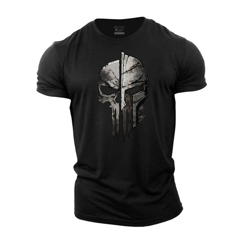 Men's Skeleton Spartan Cotton T-Shirt