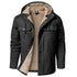 Men‘s Warm Polar fleece Pocket Casual Hoodie Jacket Outwear