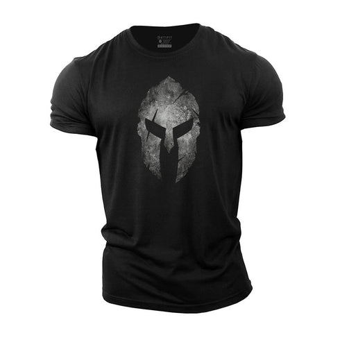 Men's Spartan Warrior Helmet Cotton T-Shirt