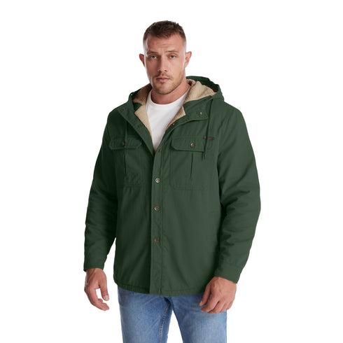 Men‘s Warm Polar fleece Pocket Casual Hoodie Jacket Outwear