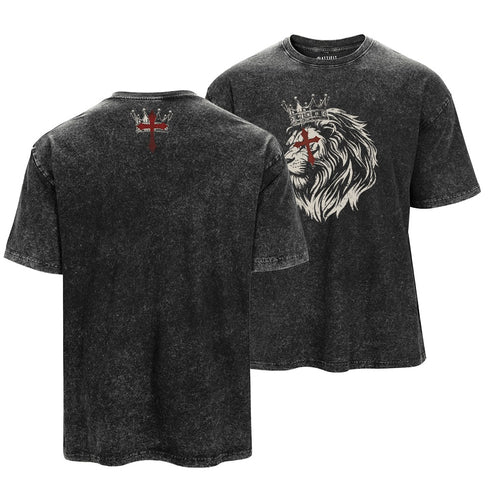 Men's Lion Cross Washed T-Shirt
