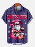 Men's Christmas Funny Graphic Short Sleeve Hawaiian Shirt