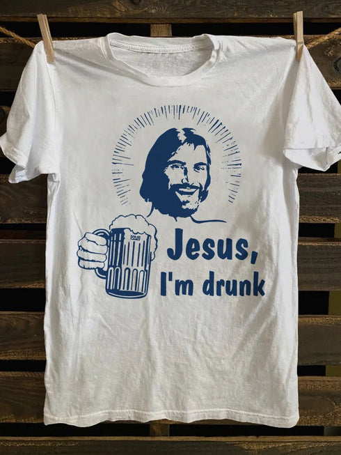 Unisex Jesus I'm Drunk T-shirt