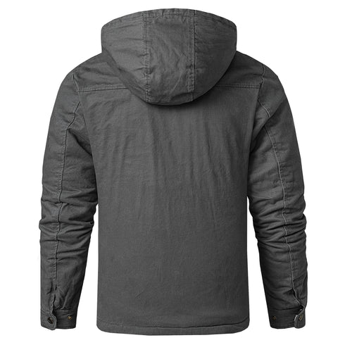 Men‘s Warm Polar fleece Pocket Casual Hoodie Jacket Outwear