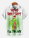 Men's Christmas Funny Graphic Short Sleeve Hawaiian Shirt