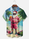 Men's Christmas Funny Graphic Short Sleeve Hawaiian Shirt