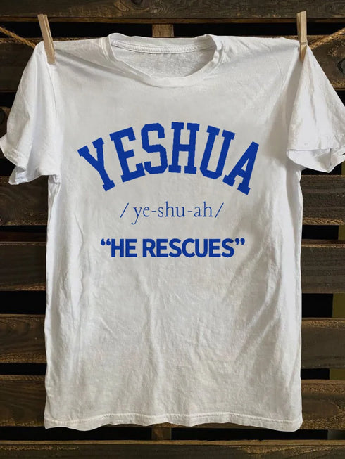 Unisex Yeshua He Rescues Christian T-shirt