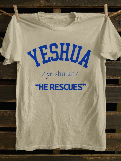 Unisex Yeshua He Rescues Christian T-shirt
