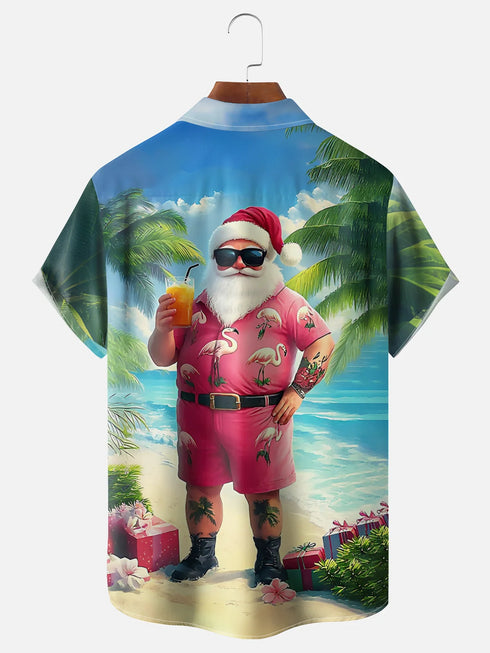 Men's Christmas Funny Graphic Short Sleeve Hawaiian Shirt