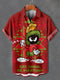 Men's Christmas Cartoon Funny Graphic Short Sleeve Hawaiian Shirt