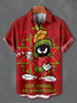 Men's Christmas Cartoon Funny Graphic Short Sleeve Hawaiian Shirt