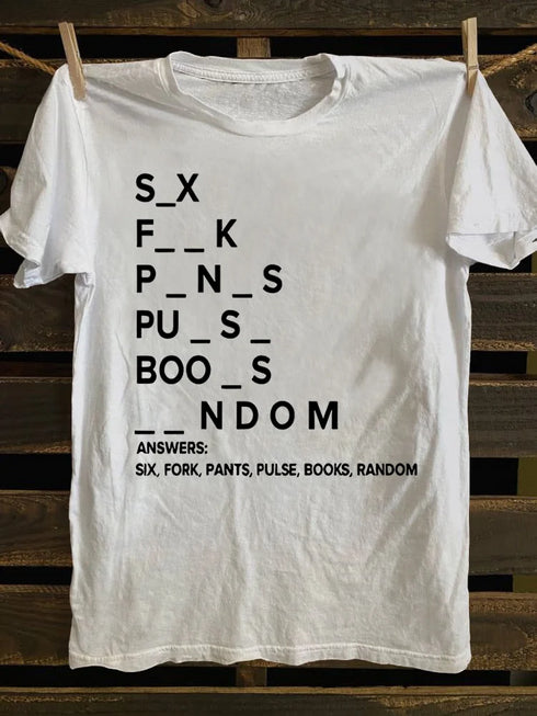 Unisex Answers Six Fork Pants T-shirt