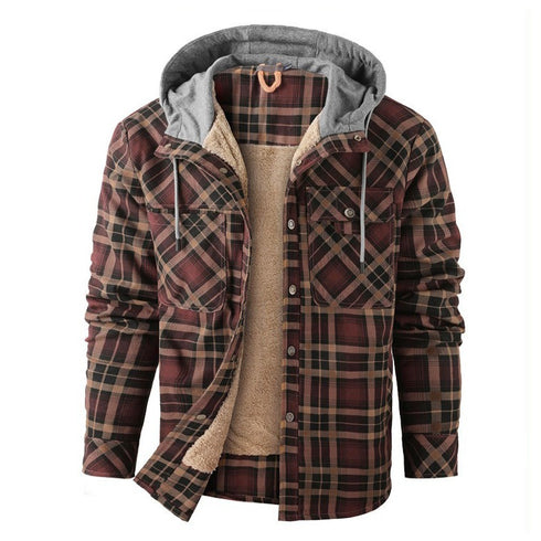 Men‘s Warm Pocket Casual Hoodie Jacket Outwear