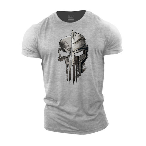 Men's Skeleton Spartan Cotton T-Shirt