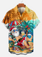 Men's Christmas Funny Graphic Short Sleeve Hawaiian Shirt