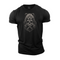 Men's Viking Skull Bear Cotton T-Shirt