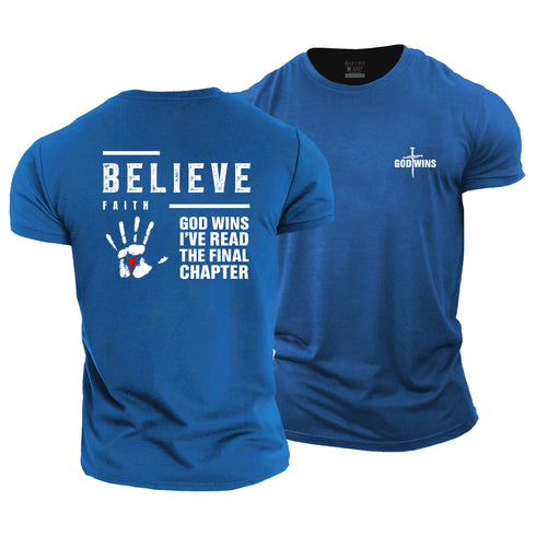 Men's God Wins Cotton T-Shirt