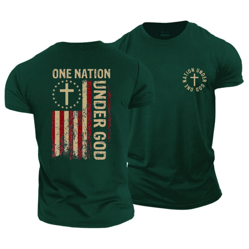 Men's One Nation Under God Cotton T-Shirt