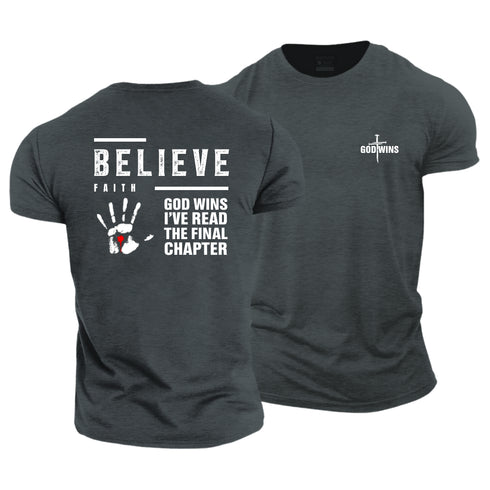 Men's God Wins Cotton T-Shirt