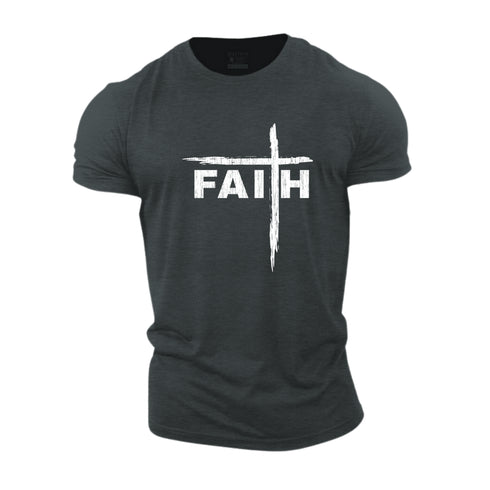 Men's Faith Brush Stroke Cotton T-Shirt