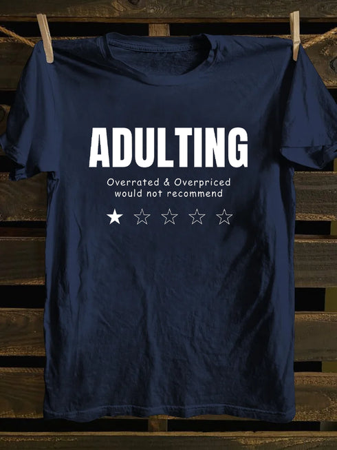 Men's ADULTING OVERRATED OVERPRICED T-SHIRT