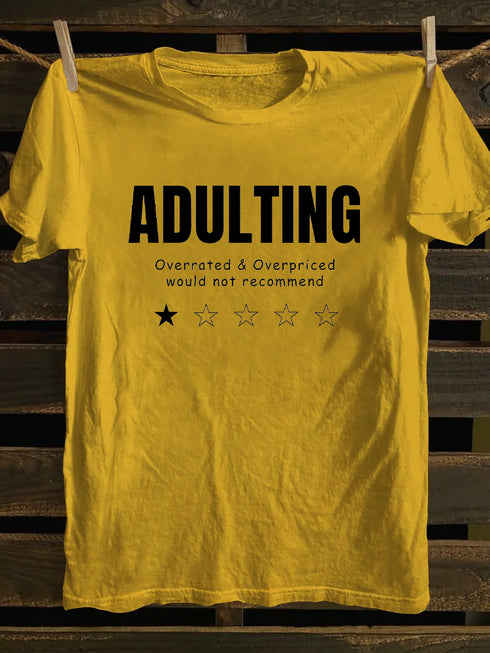 Men's ADULTING OVERRATED OVERPRICED T-SHIRT