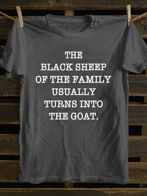 Unisex The Black Sheep Of The Family Print T-shirt