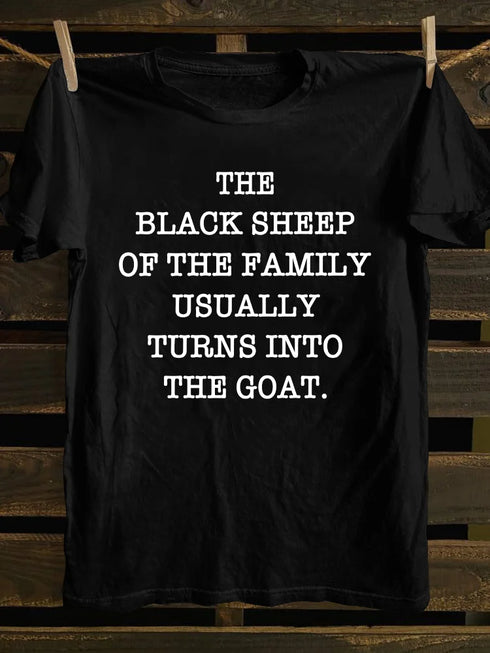 Unisex The Black Sheep Of The Family Print T-shirt
