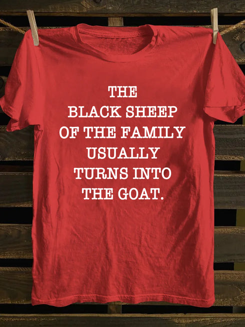 Unisex The Black Sheep Of The Family Print T-shirt