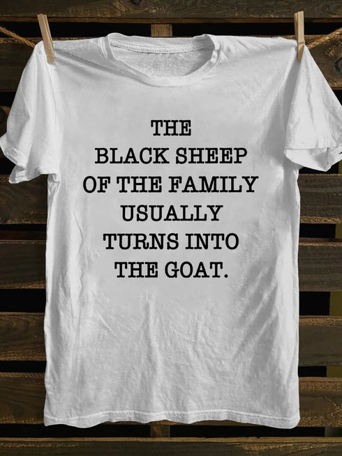 Unisex The Black Sheep Of The Family Print T-shirt