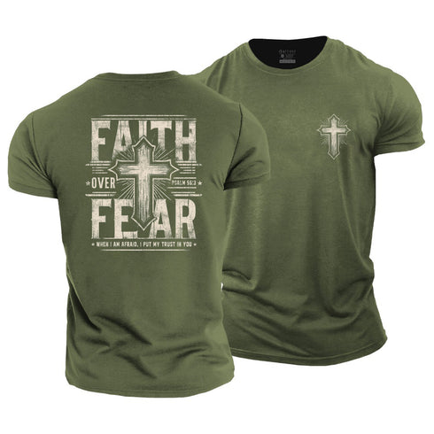 Men's Faith Over Fear Cotton T-Shirt