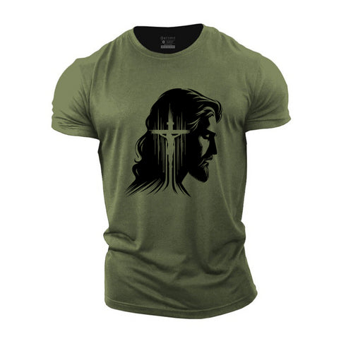 Men's Jesus Cross Cotton T-Shirt