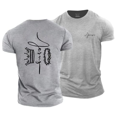 Men's Jesus Crown Cotton T-Shirt