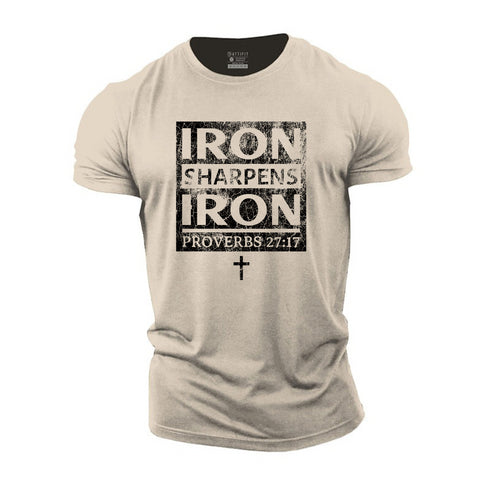 Men's Iron Sharpens Cotton T-Shirt