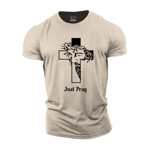 Men's Just Pray Cotton T-Shirt