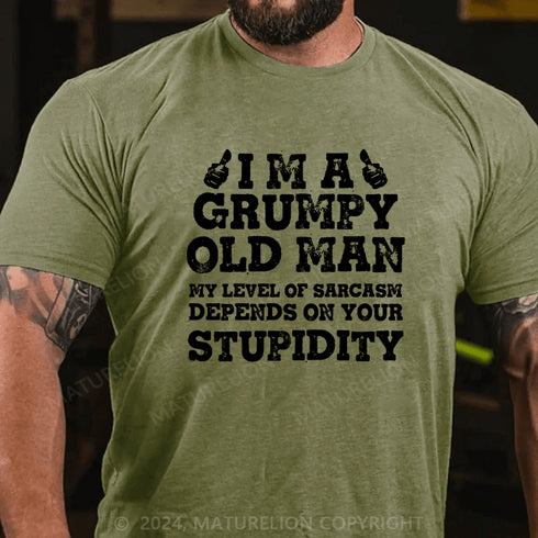 Men's GRUMPY MAN SARCASTIC T-SHIRT