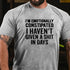 Men's I'm Emotionally Constipated Funny Saying Sarcastic T-Shirt