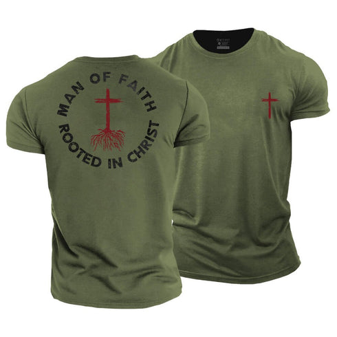 Men's Man Of Faith Cotton T-Shirt