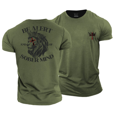 Men's Be Alert And of Sober Mind Cotton T-Shirt