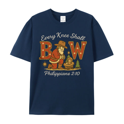 Men's Every Knee Shall Bow Cotton T-Shirt