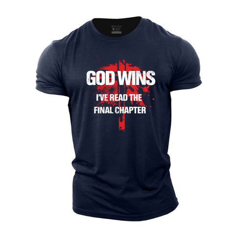 Men's God Wins Cotton T-Shirt