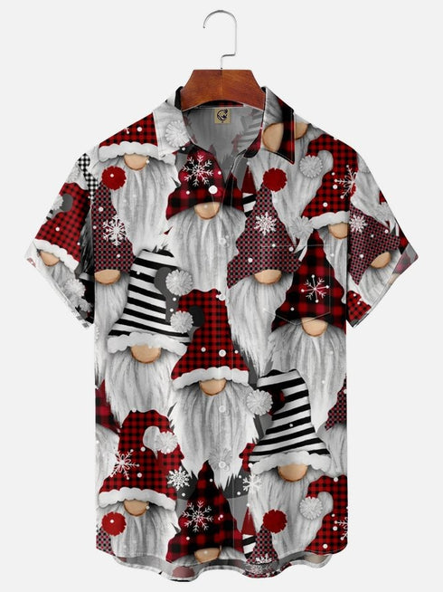 Men's Christmas Funny Graphic Short Sleeve Hawaiian Shirt