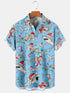 Men's Christmas Funny Graphic Short Sleeve Hawaiian Shirt