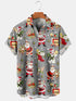 Men's Christmas Funny Graphic Short Sleeve Hawaiian Shirt