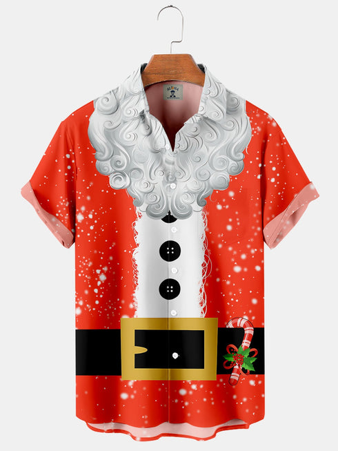 Men's Christmas Funny Graphic Short Sleeve Hawaiian Shirt