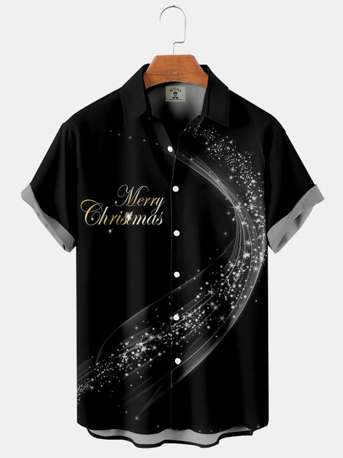 Men's Christmas Funny Graphic Short Sleeve Hawaiian Shirt
