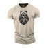Men's Viking Skull Bear Cotton T-Shirt